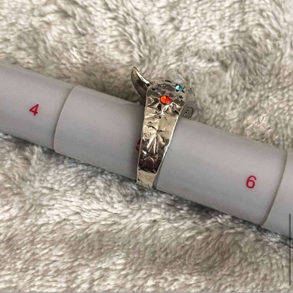 🆕 Sterling Silver Handmade Zirconia Cat Ring - Picture 9 of 12